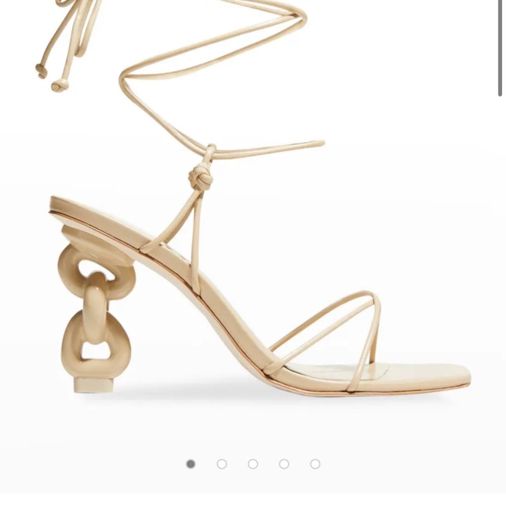 Cult Gaia Zadie Leather Ankle- Wrap High-Heel Sandals